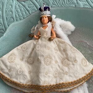 Elegant Cream and Gold Angel Tree Topper